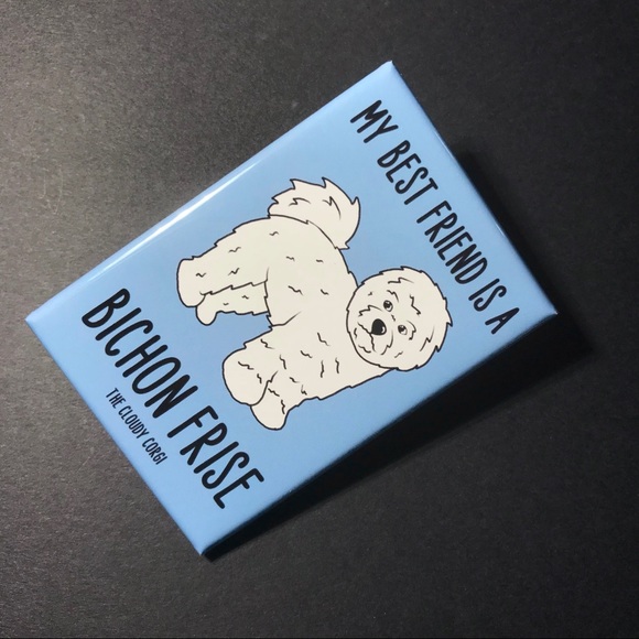 Bichon Frise Magnet Handmade Dog Gifts & Decor - Picture 3 of 6